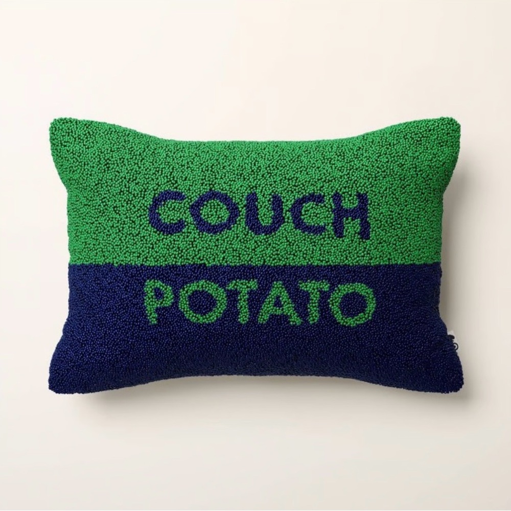 NWT KSNY Green and Blue Couch Potato Pillow - Picture 2 of 6